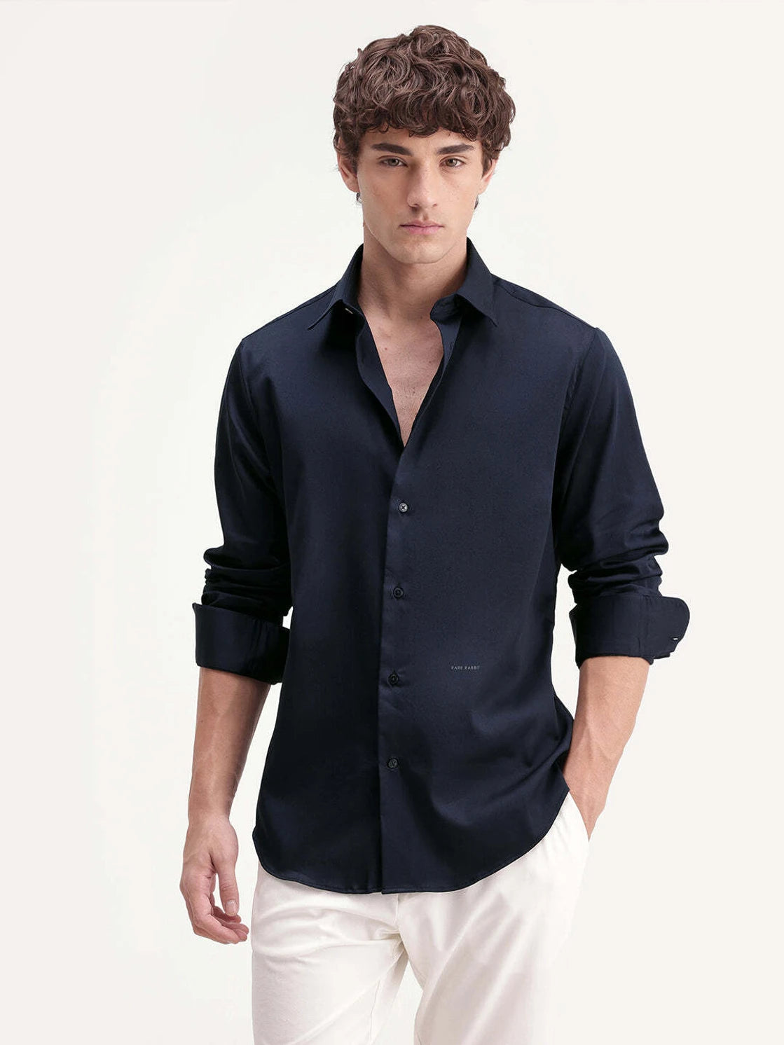 Classic Linen-Blend Button-Down
