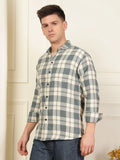 Sage & White Checked Shirt